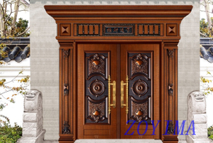 Z0YIMA/ G & K Great Door - Competitive Golden Color Lxury Security Door ZYM-P2-5002
