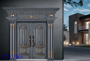 Z0YIMA/ G & K Great Door - Entry Door With Pure Copper Fitting Adjoint Doors ZYM-P1-6012